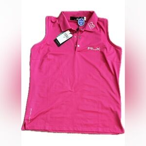 RLX Ralph Lauren Pink Ladies Golf Polo Shirt M New